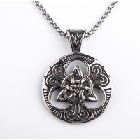 Viking Symbol Titanium Ireland Celtic Knot Necklace Gift For Men